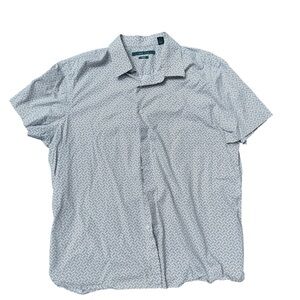 Men's Perry Ellis  Blue Patterned stretch dress Shirt